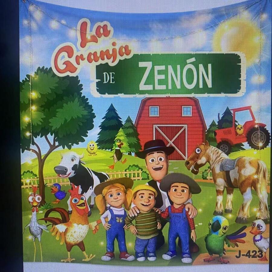 La Granja De Zen N Theme Party Backdrop The Zenon Farm Party Home Decor Poster Photography Background - 1PC - 查看 1