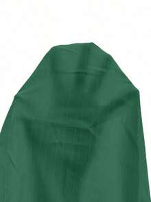 Vestido casual de vacaciones para mujer con mangas de volantes y botones delanteros de unicolor, vestidos de verano para mujer, vestido de té de vacaciones - Verde Oscuro - Ver 7
