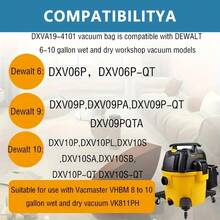 Vacuum Bags For 6-10 Gallon Commercial Wet/Dry Vacuum Cleaners DXVA19-4101, Dust Collection Bags With Filters, Compatible With Vacmaster VHBM, BM08 Accessory Kits, Replacement Filter Bags - View 3