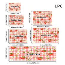 1pc Plaid & Floral Strawberry Pattern Absorbent Mat, Suitable For Cafes And Home Use, Multipurpose Draining Pad, Household Gift, Tabletop Decor - XYLSD-367 - View 16