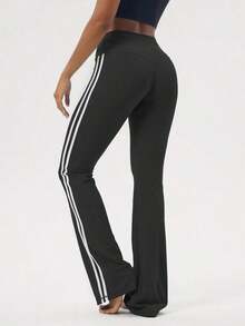 2026 Sodalemon Women's Black Slim Fit Flared Yoga Sweatpants For Spring - 2 - 查看 7