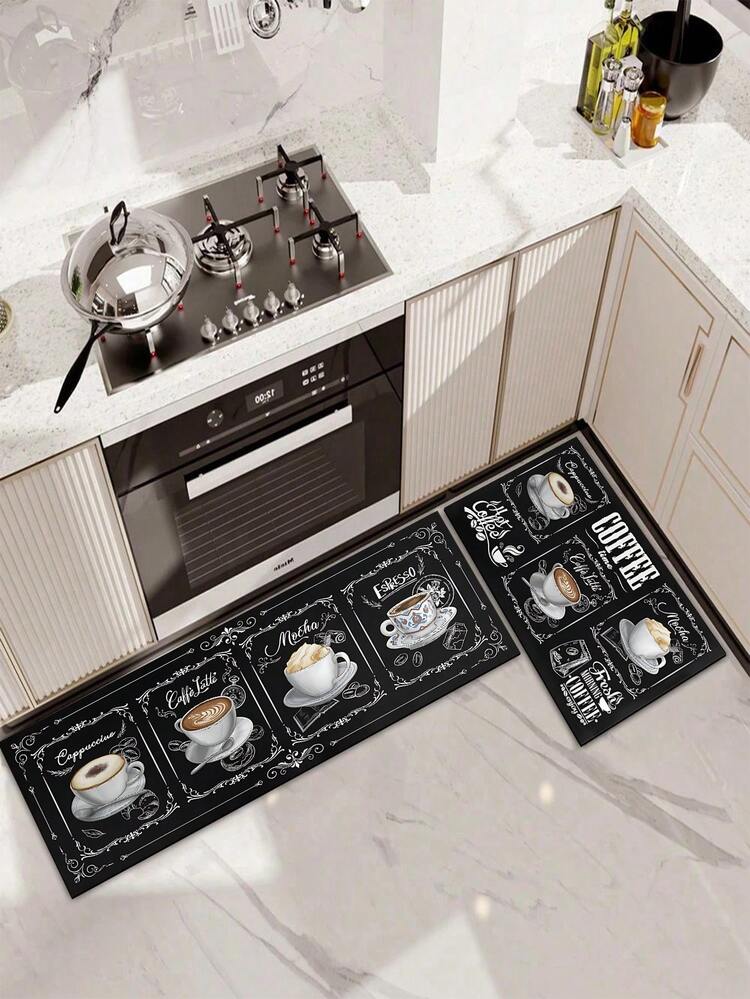 1 Thảm bếp, họa tiết cà phê cổ điển, làm từ đất tảo cát, thấm hút nước và dầu, chống trơn trượt, chống bám bẩn, nhanh khô, rất thích hợp cho phòng tắm, hành lang, lối vào, trong nhà, trang trí phòng, nhà bếp, nhà hàng, văn phòng nhỏ/văn phòng tại nhà, phòng giặt, trang trí nhà cửa và phòng ốc. - Nhiều màu - Xem 6