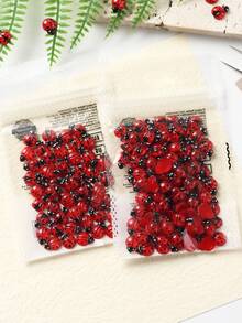 Cute Cartoon Ladybug Nail Charms Resin Insect Flatback Seven-Spotted Ladybug Summer Insects Nail Art Decorations DIY Manicure Accessories Nail Supplies - Multicolor - View 10