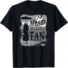 Womens Casual Cotton Short Sleeve Round Neck Halloween Graphic T Shirt - Negro - Ver 1