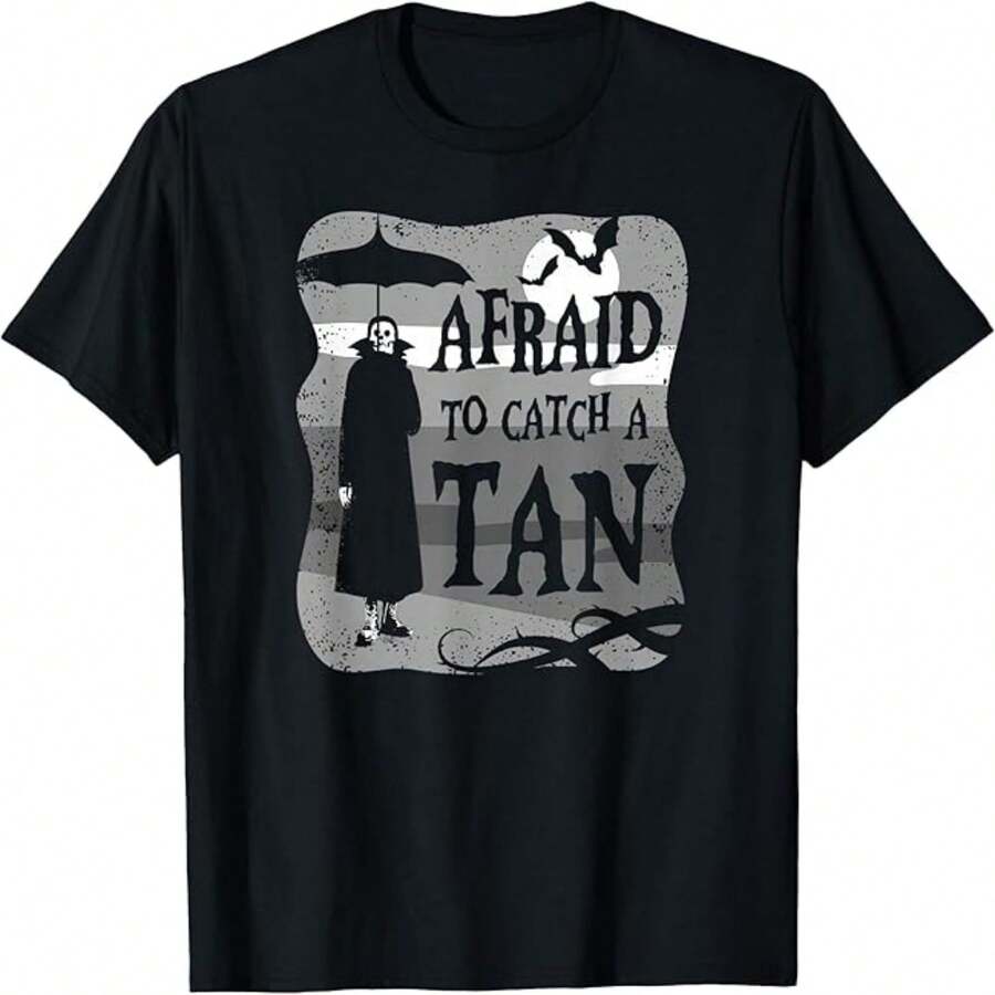 Womens Casual Cotton Short Sleeve Round Neck Halloween Graphic T Shirt - Negro - Ver 1