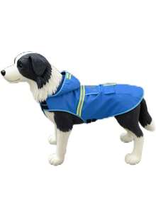 1 pieza Impermeable para perro con capucha - Ropa impermeable casual para mascotas para viajes nocturnos al aire libre, de 2 capas de poliéster duradero y ajuste cómodo, tela de PU, hebilla de , adecuado para perros pequeños, medianos y grandes, abrigo para mascotas todo clima, bata, bata de baño, decoración de baño, accesorios de baño, regalo del Día de San Valentín - Multicolor - Ver 7