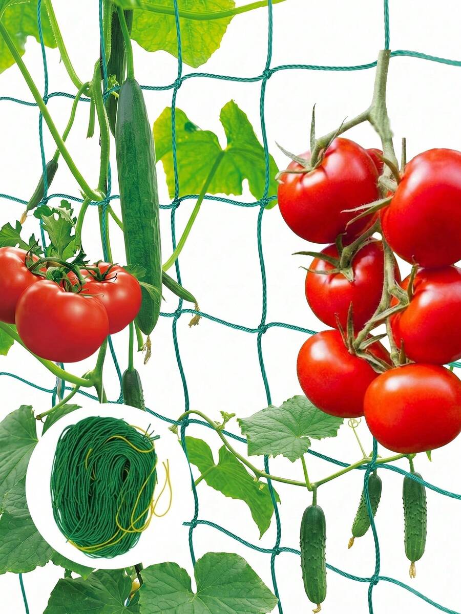 1pc Plant Climbing Net, Climbing Plant Support Net Featuring A Mesh Grid, Sturdy PE Plant Climbing Net, Planting Supplies & Tools, For Cucumbers, Vining Plants, Vegetables, Fruits, Flowers, And Tomatoes