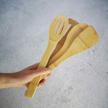 Soporte para utensilios de cocina, bambú, beige, 0,1 x 9 x 33 cm, 7 unidades - Ver 4