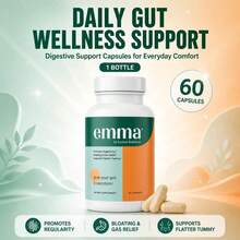 Premium Emma By Enclave BioActives Digestive Support Capsules, 60 Count, Bloating Relief & Daily Gut Regularity Support - 1 Bottle - View 1