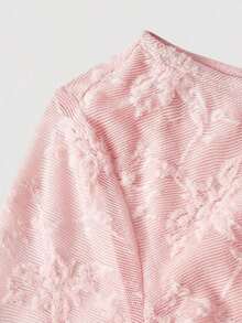 MOD Vestido de fiesta con hombro asimétrico con volantes y drapeado en marrón para otoño/invierno - Rosa - Ver 3