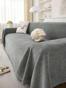 1 tấm bọc ghế sofa chống thấm nước màu trơn dành cho thú cưng, chống trầy xước, bảo vệ ghế sofa dùng được cả bốn mùa, khăn phủ đồ nội thất cho phòng ngủ, văn phòng, phòng khách, trang trí nhà cửa. - Màu xám đen - Xem 6