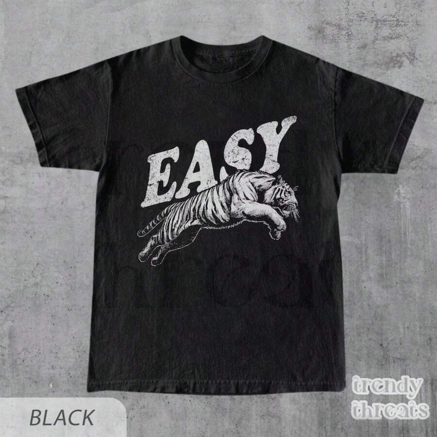 Printed T-Shirt For Men And Women - 黑色 - 查看 1
