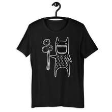 Camiseta impresa para hombres y mujeres - Negro - Ver 1