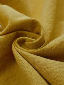 LUMIGAL Pantalones casuales sueltos de cintura elástica para mujer con forma cónica y bolsillos de unicolor - Amarillo - Ver 8