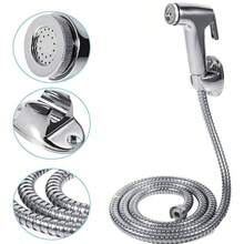 Vòi xịt vệ sinh cầm tay - Vòi xịt tã vải bằng thép không gỉ, áp lực nước điều chỉnh được, kèm ống dẫn nước, thích hợp để vệ sinh vùng kín cho bé/phụ nữ. - bạc - Xem 2