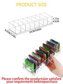 1 pieza/2 piezas Caja de almacenamiento transparente para bolsas de té, organizador de compartimentos para té/café de escritorio, caja de té de acrílico reutilizable, adecuada para bar de café, gabinete, sala de almacenamiento, encimera, oficina, cocina, caja de cosméticos, decoración de habitación, regalo para amigos, accesorio para el té de la tarde, caja de decoración navideña - transparente - Ver 3