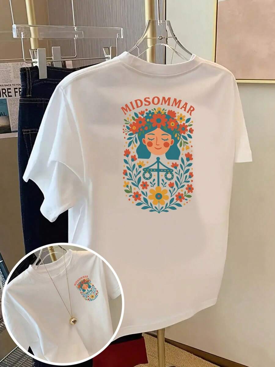 Camiseta unisex% algodón, modelo 2026, lavable aáquina, cómoda para todas las estaciones, adecuada para deportes al aire libre, fiestas en la playa y uso diario, con un diseño novedoso y estilo moderno, ¡tu mejor elección! - Blanco - Ver 1