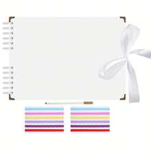 1pc Scrapbook Album With Pen & Corner Stickers, A4 Black Pages Memory Book, Photo Memory Album, Kraft Paper DIY Album, Suitable For Anniversary, Birthday, Gift - Single Pen Set - View 12