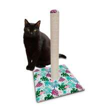 Árbol rascador High de para Gatos Adultos Grandes y pequeños, Accesorios y Juguetes para Mascotas, Juguete calmante para Gatos - Tropical - Ver 2