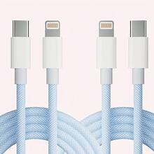 USB-C To Lightning Data Cable, Fast Charging Type-C To Lightning Data Cable, Nylon Braided Data Cable, USB To Lightning Data Cable, Charging Cable, Compatible With 14/13/12/11 Pro Type-C To Lightning Cable, Supports 30W Max Fast Charging, Compatible With 14/13/12/11 Pro Max, USB Data Cable, Compatible With XS Max/XR/X/8/7/Plus/6S Plus, Compatible With IPad - Multicolor - View 2