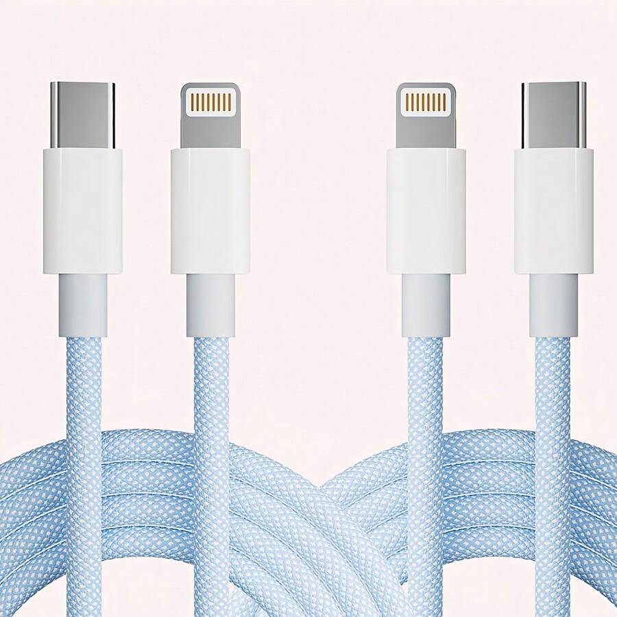 USB-C To Lightning Data Cable, Fast Charging Type-C To Lightning Data Cable, Nylon Braided Data Cable, USB To Lightning Data Cable, Charging Cable, Compatible With 14/13/12/11 Pro Type-C To Lightning Cable, Supports 30W Max Fast Charging, Compatible With 14/13/12/11 Pro Max, USB Data Cable, Compatible With XS Max/XR/X/8/7/Plus/6S Plus, Compatible With IPad