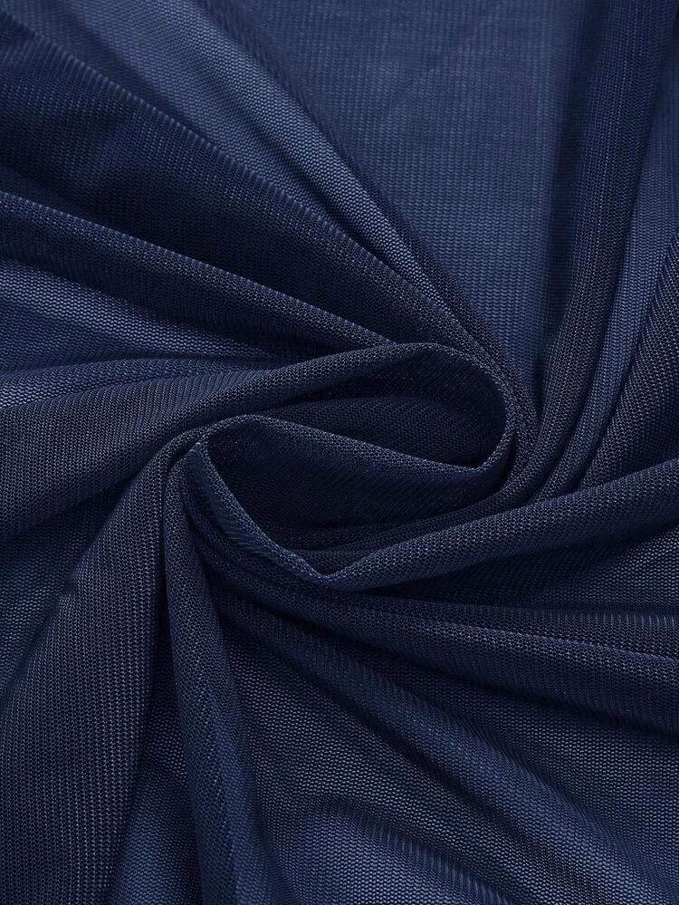 Top sin tirantes estilo retro Y2K para mujer, primavera/verano, con escote profundo y espalda descubierta, estilo callejero (incluye forro de tubo). - Azul - Añade 3