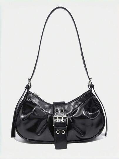 1 pieza de bolso de hombro de mujer con decoración de remaches estilo gótico Y2K retro cuadrado, ajustable para viajes diarios, adecuado para festivales de música, estilos de rock, bolsos de mujer de moda, bolsos de mujer de estilo callejero, bolsos retro, diseño de nicho retro de alta gama, nuevo estilo de motocicleta de chica caliente con hebilla de cinturón, bolso de hombro, bolso de sobaco, bolso cruzado