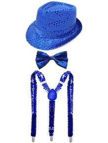 1/3 piezas Sombreros brillantes con lentejuelas de estilo retro disco, suministros y accesorios de fiesta unisex - Multicolor - Ver 29