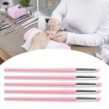 5 cọ silicon dùng cho móng gel và dụng cụ làm gốm, cán gỗ tiện dụng, cọ thủ công sáng tạo. - Trong sáng - Xem 5