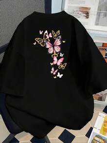 Camiseta unisex% algodón, modelo 2026, lavable aáquina, cómoda para todas las estaciones, adecuada para deportes al aire libre, fiestas en la playa y uso diario, con un diseño novedoso y estilo moderno, ¡tu mejor elección! - Negro - Ver 2