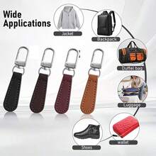 Detachable Leather Zipper Pulls, Replaceable Metal Leather Zipper Pulls, Suitable For Bags, Clothing And Various Zippers - Multicolor - View 7