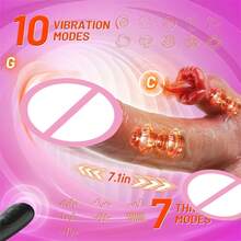 Heating Vibrating Telescopic Realistic Anal Dildos Machine 4 In 1 Thrusting Dildo Vibrator Women Sex Toys With Remote Control - 皮膚 - 查看 5