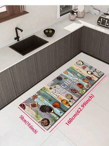1/2pcs Modern Farmhouse Retro Seasoning Kitchen Mat, Anti-Fatigue, Non-Slip, With Buffer, Standing, Washable, Comfortable, Can Be Used As A Desk Or Kitchen Carpet. - Multicolor - View 13