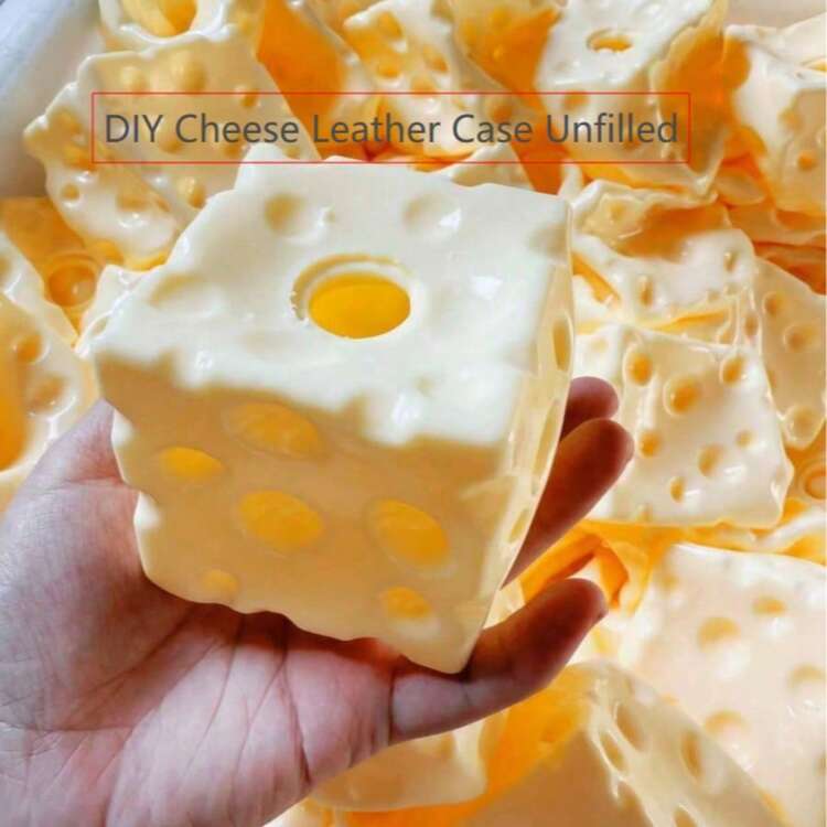 1 stuk 7 cm vierkant superdun kaasballetje om in te knijpen, TPR-schaal met langzame terugvering, geen vulling, doe-het-zelf kaasvelletje om in te knijpen, verjaardags-/Halloweencadeau, perfect cadeau, stressverlichtend cadeau voor tieners - Veel kleurig - Bekijken 12