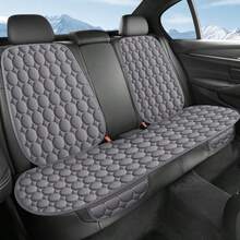 3pcs Plush Round Pattern Car Seat Cushion, Soft Short Plush Comfortable, No Binding, Breathable, Fit For Rear 3 Seats With Backrest, 4 Seasons Rear Seat Pad, Suitable For Sedan, MPV, SUV, Truck, RV - Multicolor - View 3