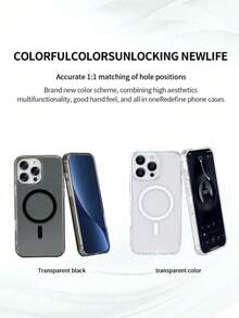 1 pieza Funda de teléfono magnética transparente de lujo con adsorción magnética fuerte compatible con Apple 17/17PRO/17AIR/17PROMAX/16PROMAX 16PLUS 16PRO 16E 16 15ProMax 15PLUS 15PRO 15 14PLUS 14 14ProMax 13ProMax 12 Pro Max 11 Pro Max 11 Pro XS XR X 7 8 Plus SE 13 11 12 12Pro 13Pro 14Pro 7G 8G, con carga inalámbrica y carcasa protectora rígida, regalo de cumpleaños de primavera - transparente - Ver 8
