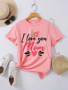 Camiseta manga corta cuello redondo 100% algodón, estampado trendy, tejido ligero y ventilado, estilo moda casual, apta para vida diaria, salidas informales y citas en primavera, verano y otoño - Negro - Ver 8