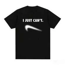 Camiseta de manga corta unisex de la marca Gogo, con texto divertido, humorístico y satírico, ropa de calle de moda. - Negro - Ver 3