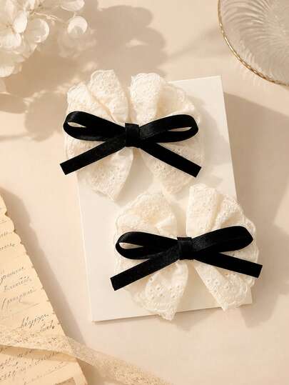 2pcs/Set Butterfly Hair Clips, Simple & Cute Girl's Hair Accessories