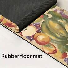 1 pieza Alfombrilla de fregadero con estampado de frutas, de poliéster duradero, de secado rápido, fácil de limpiar, adecuada para cocina y baño, fácil de instalar, decoración diaria, regalo, alfombrilla de baño, alfombrilla de fregadero duradera, accesorio de fregadero - Multicolor - Ver 11