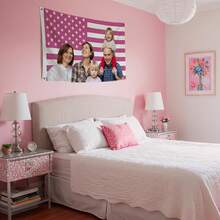 Custom Pink American Flag 3X5 Ft, Personalized Flag, Design Your Own Image, Fun Tapestry Poster For Decorating Club, Concert, Bar, Dorm, Living Room, Bedroom - Multicolor - View 2