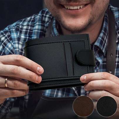 KAIDUCH Fashionable Simple Basic Men's Wallet Ultra-Thin Portable Multi-Functional Card Purse Card Holder Dollar Clip Slim Wallet Front Pocket Wallet For Men Perfect Gift For Men St.Patrick's Day Gift