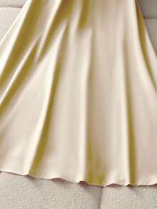 Women Midi Dresses - 卡其色 - 查看 4
