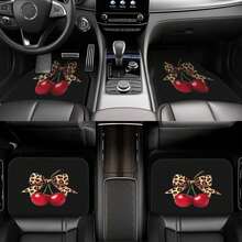 1 buah/4 buah Alas Lantai Mobil & Alas Bagasi, Alas Lantai Interior Mobil, Alas Pelindung Mobil, Bahan Poliester, Motif Leopard Ceri, Cocok Untuk Truk/Sedan/SUV - A - View 1