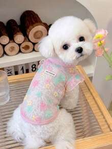 1 buah Rompi Hewan Peliharaan Berbahan Jala Bernapas dengan Motif Bunga & Hati, Cocok untuk Anjing Poodle, Teddy, Maltese, Chihuahua, dan Anjing & Kucing Ukuran Sedang/Kecil Lainnya, untuk Dipakai di Dalam dan Luar Ruangan, Musim Semi/Panas - MultiWarna - View 7