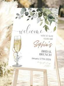 Elegant Wedding Welcome Sign Template, Wedding Welcome Sign, Wedding Photo Collage, Modern Welcome Sign, Printable Wedding Reception Poster - Multicolor - View 4