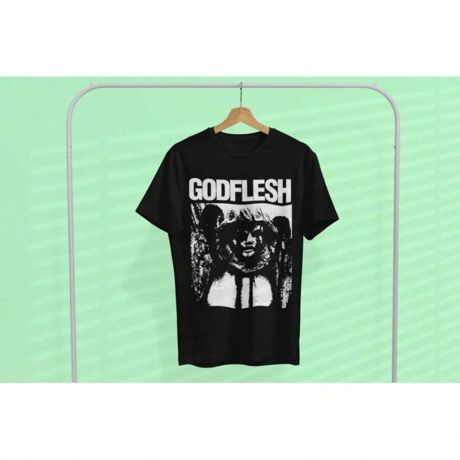 Camiseta de la banda Godflesh Industrial: Camiseta gráfica de algodón - Negro - Ver 1