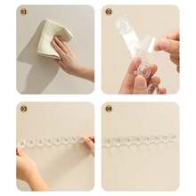 Móc treo vòng cổ bằng acrylic tự dính, giá đỡ trang sức gắn tường, dùng để treo vòng tay, lắc tay, dây chuyền và nhẫn. - Nhiều màu - Xem 7