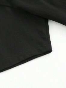 1 Piece Of Plus Size Clothing For Easter, Mother's Day, Juneteenth, A Plus Size Women's T-Shirt, Casual Short Sleeve Round Neck Top, Medium Stretch Fabric, Machine Washable, Comfortable Fit For All Seasons, Unique 2D Flat Print T-Shirt, Athleisure Style, 2D Flat 180g 100% Cotton. - 黑色 - 查看 5
