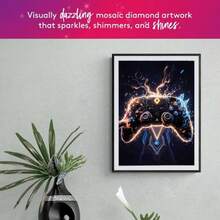 1件成人5D钻石画套装,水晶水钻工艺品,圆形钻石DIY,适合初学者和爱好者,马赛克墙面艺术装饰,无框家居墙面装饰礼品,适用于卧室、客厅、节日礼物 - 無框 - 查看 4